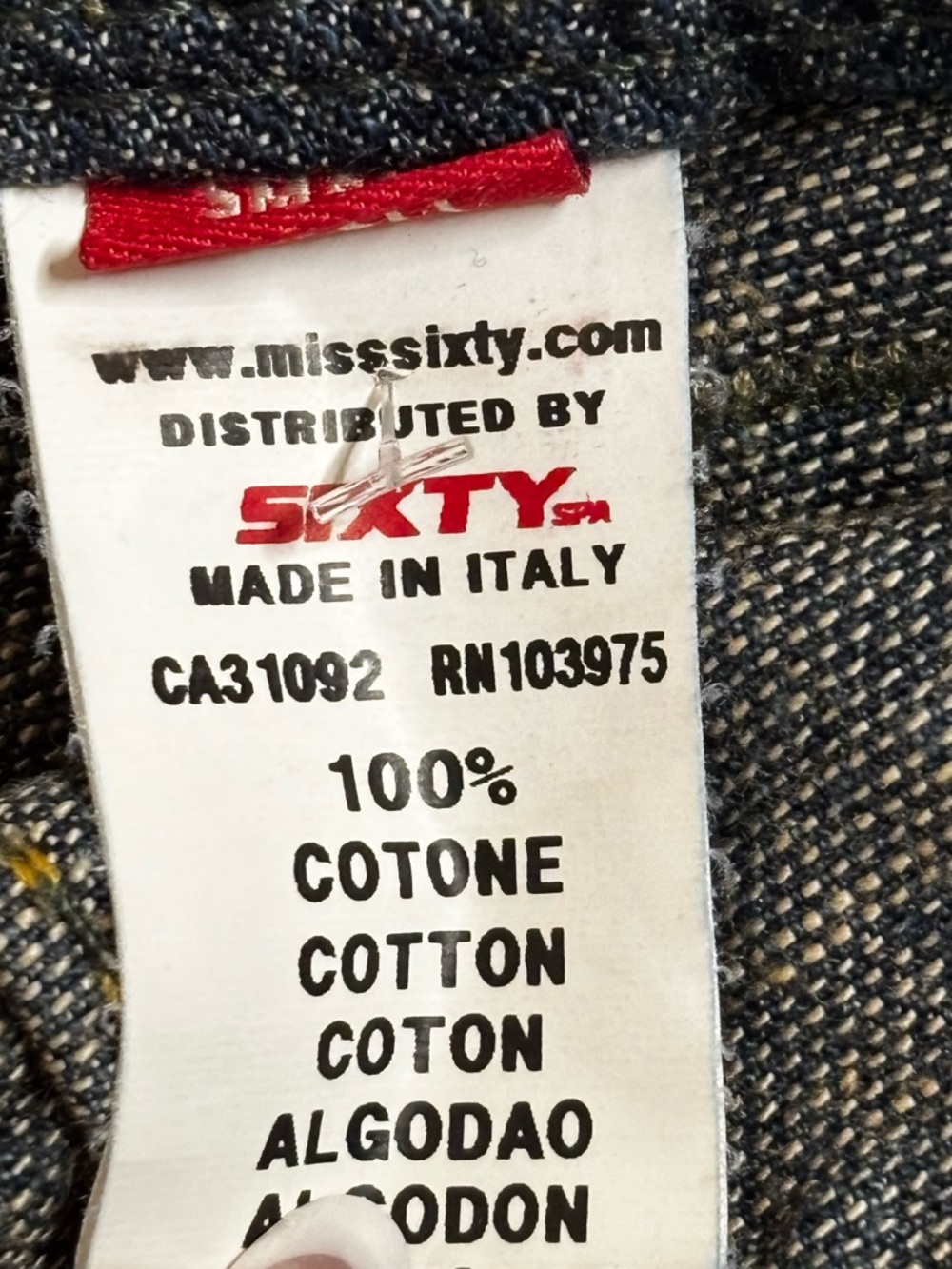 Vintage Miss Sixty Denim Skirt Small Y2K Made In Italy Low Rise Jean Skirt - Picture 8 of 11
